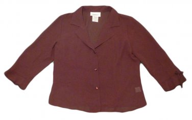 Womens Purple CHADWICKS Button Front Blouse 12