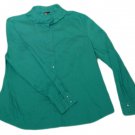 Womens Green APOSTROPHE Stretch Button Front Blouse XL