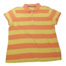 Womens Pink Yellow IZOD Pullover Blouse XL