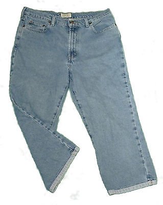 Womens Blue ST JOHN'S BAY Denim Capris 12 100% Cotton Inseam 21