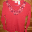 Womens Red WHITE STAG Blouse Size Meduim