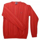 Mens Red Blue White CHAPS RALPH LAUREN Pullover Sweater M Medium 100% Cotton