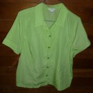 Womens Green CJ BANKS Short Sleeve Blouse Shirt X