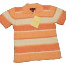 Womens Orange Pink DENIM & CO Pullover Blouse Small NWT