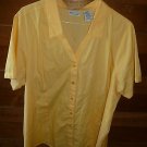 Womens Yellow WHITE STAG Short Sleeve Blouse Shirt 22W/24W