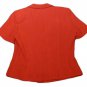 Womens Red Black STUDIO I Button Front Blouse 10