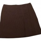 Womens Brown Tan WASSANO Pleated Stretch Skirt 6