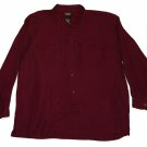 Mens Maroon KNIGHTSBRIDGE Long Sleeve Shirt XL Rayon Polyester Blend