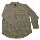 Mens Green White DOCKERS Button Down Shirt XL