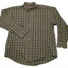 Mens Green Tan Blue VAN HEUSEN Long Sleeve Shirt Large