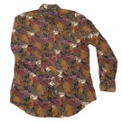 Mens Green Maroon Brown ALLEN LOLLY Button Down Shirt Medium