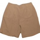 Mens Brown FOCUS Pleated Golf Shorts 36 Rayon Polyester Blend
