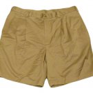 Mens Brown ROUNDTREE & YORKE Pleated Shorts 40 Cotton Blend