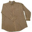 Mens Green Maroon Brown PREMIER INTERNATIONAL Button Down Shirt XL