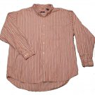 Mens Maroon Gray White IZOD Long Sleeve Shirt  XL