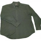 Mens Green CROFT & BARROW Wrinkle Resistant Long Sleeve Shirt XL 100% Cotton