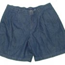 Mens Blue JOHN ASHFORD Pleated Denim Shorts 42 100% Cotton