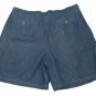 Mens Blue JOHN ASHFORD Pleated Denim Shorts 42 100% Cotton