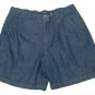 Mens Blue JOHN ASHFORD Pleated Denim Shorts 42 100% Cotton
