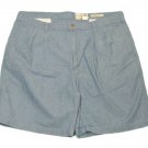 Mens Blue EDDIE BAUER Classic Fit Pleated Shorts 40 100% Cotton