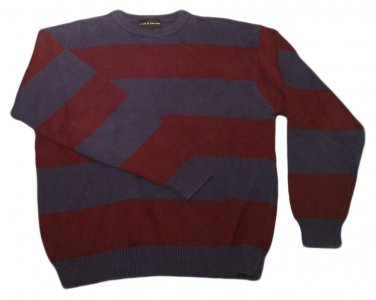 Mens Maroon Gray CROFT & BARROW Pullover Sweater XL