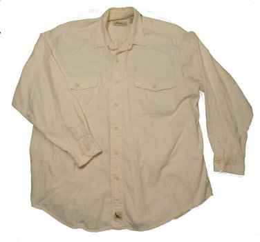 Mens Off White EDDIE BAUER Long Sleeve Shirt Large