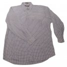 Mens Off White Gray Maroon KIRKLAND SIGNATURE Button Down Shirt XL