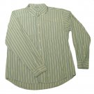 Mens Green Gray White OLD NAVY Vintage Fit Button Down Shirt XL