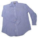 Mens Blue Pink White CROFT & BARROW Wrinkle Resistant Button Down Shirt Large
