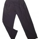 Mens Black HAGGAR Pleated Dress Pants 38 X 31 1/2 100% Polyester