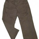 Womens Gray LEE Casual Natural Straight Leg Pants 16 X 26 1/4 Cotton Blend