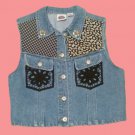 Womens Blue THREADS ON THREADS Denim Vest M/L 100% Cotton