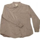 Mens Brown ST JOHNS BAY Long Sleeve Shirt XL Cotton Blend