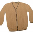 Womens Brown Blue LIZ CLAIBORNE LIZ SPORT Button Front Sweater Small