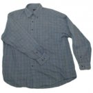 Mens Blue Gray VAN HEUSEN Button Down Shirt Large