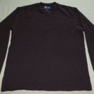 CHAPS/RALPH LAUREN Men's Pullover shirt - Brown w/Black trim - Size Large - EUC*