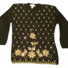 Womens Black VICTORIA HARBOUR Pullover Sweater Medium