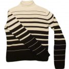 Womens Black Off White NINE & COMPANY Turtleneck Sweater Small