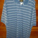 GREG NORMAN Men's Pullover/Shirt - Blue/White Stripes - Size XXL - EUC