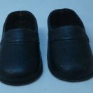 Vintage Barbie & Friends Black Ken Loafer Shoes Made in Hong Kong Hard Plastic