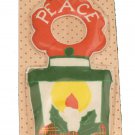Holiday Greetings CHRISTMAS DOOR HANGER - Peace w/Candle