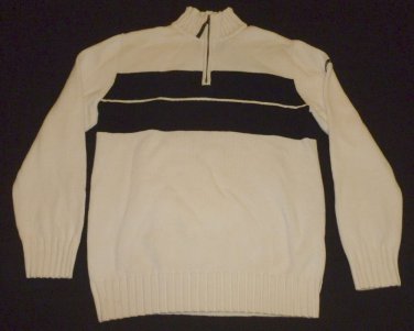 Womens Black White NAUTICA Pullover Sweater Large