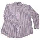 Mens Blue Purple White CLUB ROOM Cotton Classics Button Down Shirt 16 1/2