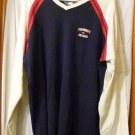 Men's TOMMY HILFIGER L/S V-Neck Pullover Red/White/Blue 100% Cotton Size L*