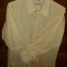 GEOFFREY BEENE Men's Shirt - Yellow/White - Size 16 1/2 - EUC *