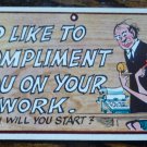 Vintage 1959 Topps WACKY PLAK Trading Post Card #30