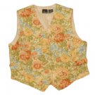 Womens Multi-Color LIZ CLAIBORNE LIZ SPORT Vest 14 Linen Blend