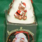 Season's Scentiments Christmas Ornament - Bear in Santa Claus Suit with Present