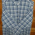 Mens Blue Gray Tan ROUNDTREE & YORKE Button Down Shirt XL