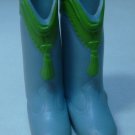 Vintage Barbie & Friends Light Blue w/Green Trim Majorette Boots Made in Japan